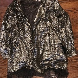 Free People gold sequin jacket